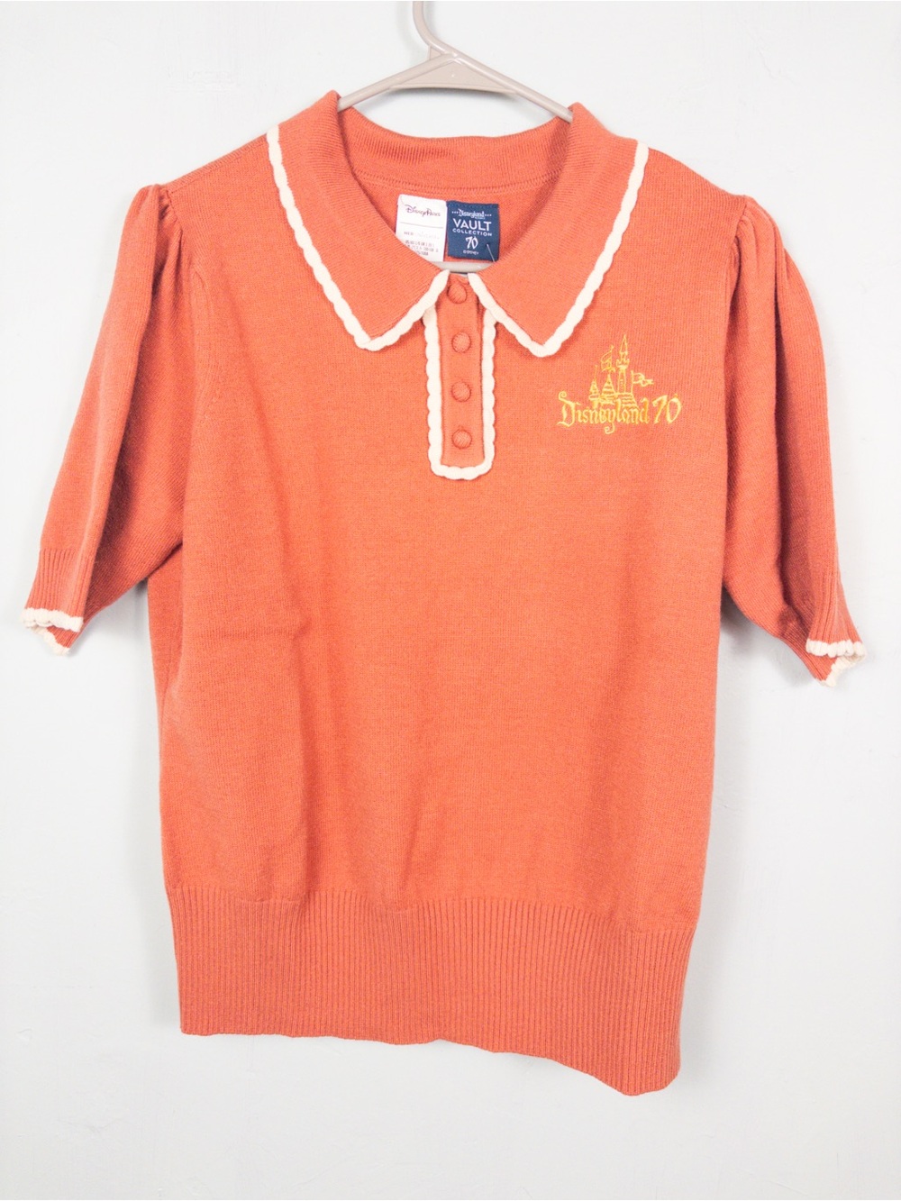 Her Universe Disneyland 70th Anniversary Vault Collection Orange Knit Sweater